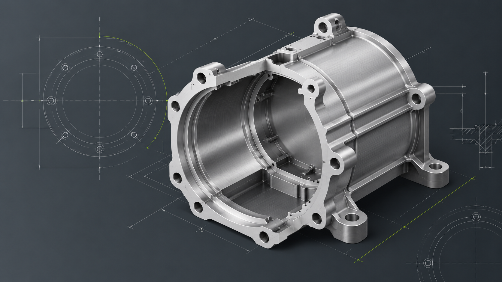 Precision CNC Machining of Aluminum Motor Housing for New-Energy Vehicle