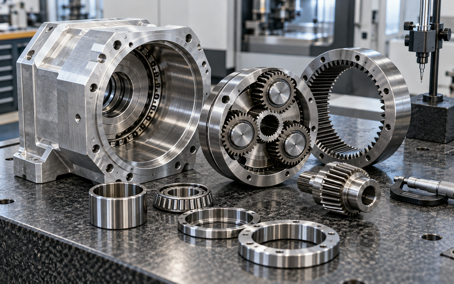 Precision planetary gear reducer components